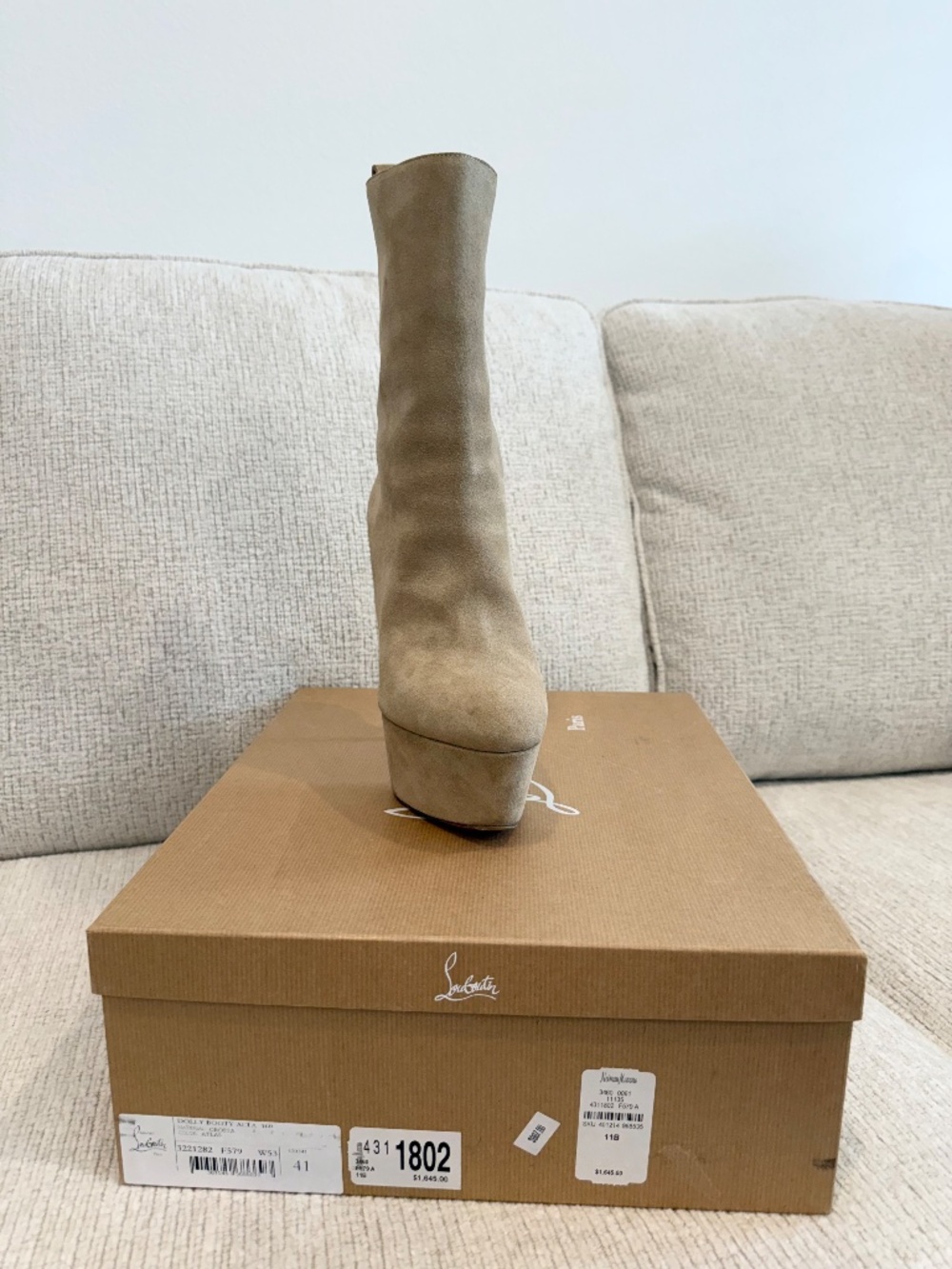 Louboutin Dolly Booty ( Tan ) - Picture 9 of 13